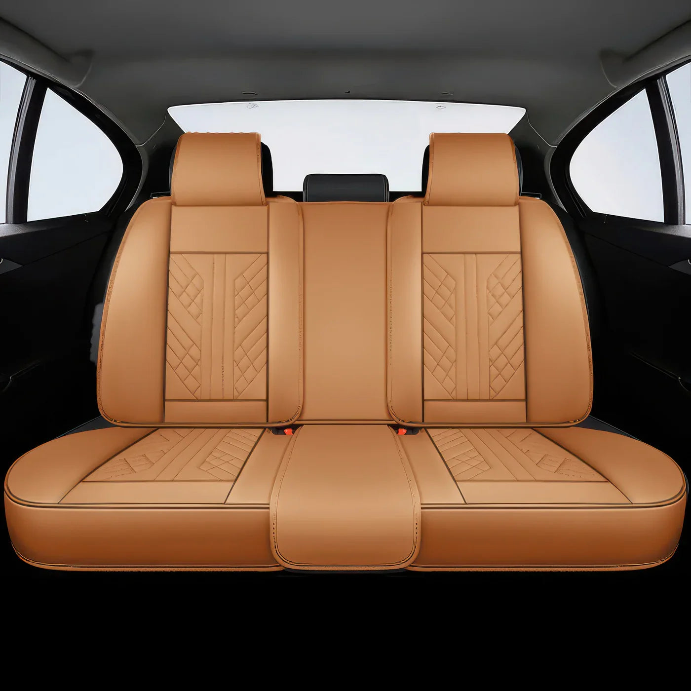 Premium Car Seat Covers - Brown | Waterproof Leather Car Seat Covers