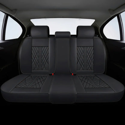 Premium Car Seat Covers - Black & Pink | Waterproof Leather Car Seat Covers