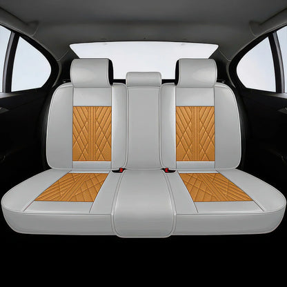 Premium Car Seat Covers - Brown & Gray | Waterproof Leather Car Seat Covers