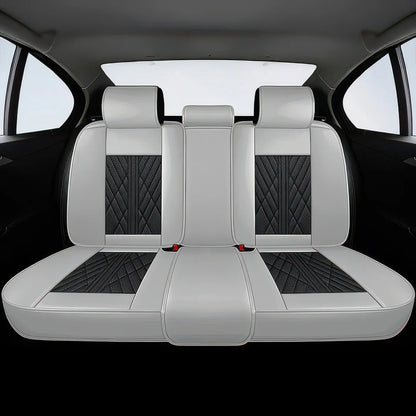 Premium Car Seat Covers - Gray & Black | Waterproof Leather Car Seat Covers