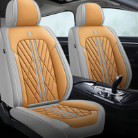 Premium Car Seat Covers - Brown & Gray | Waterproof Leather Car Seat Covers