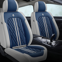 Premium Car Seat Covers - Blue & Gray | Waterproof Leather Car Seat Covers