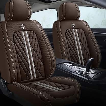 Premium Car Seat Covers - Coffee | Waterproof Leather Car Seat Covers